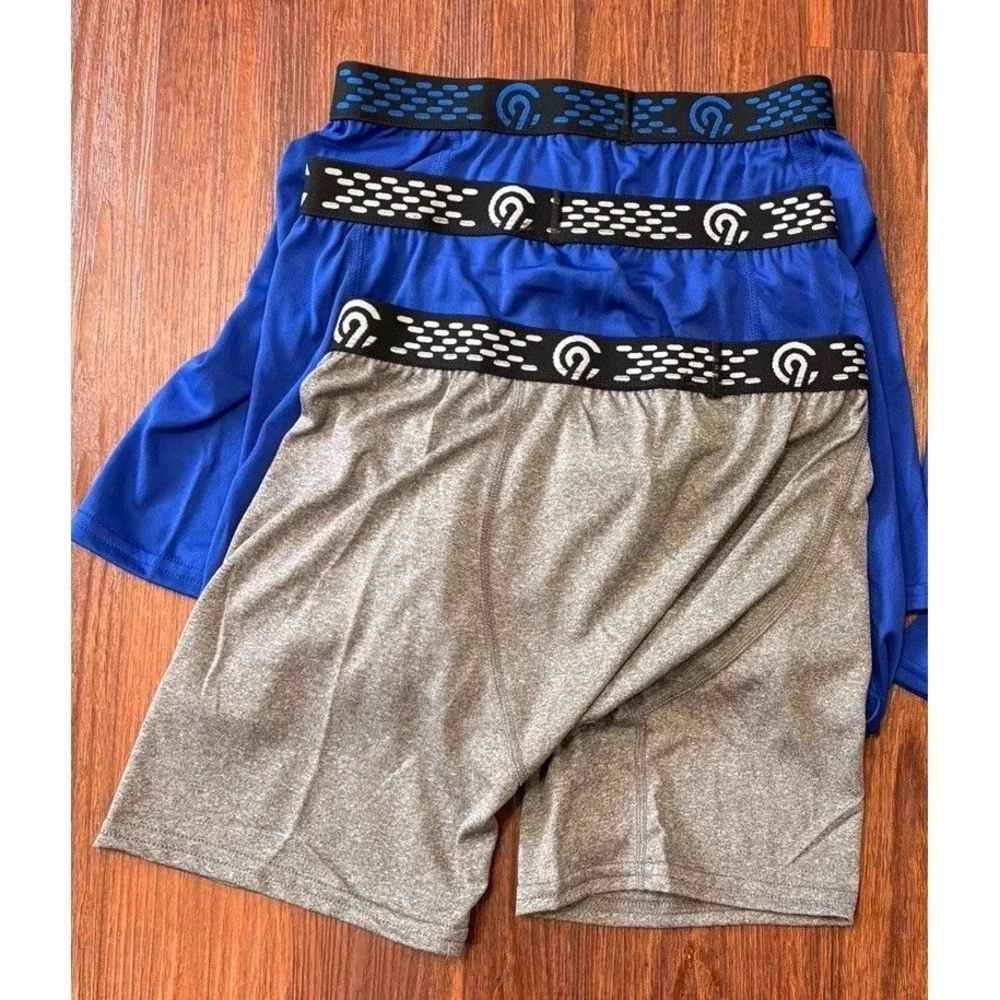 Men's Boxer Briefs 3 Pk C9 Champion‎ Black Gray Blue Size Small